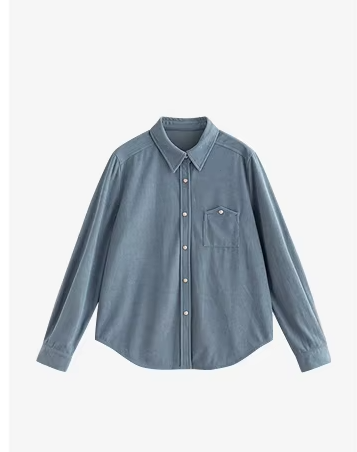 חולצת קורדרוי תכלת