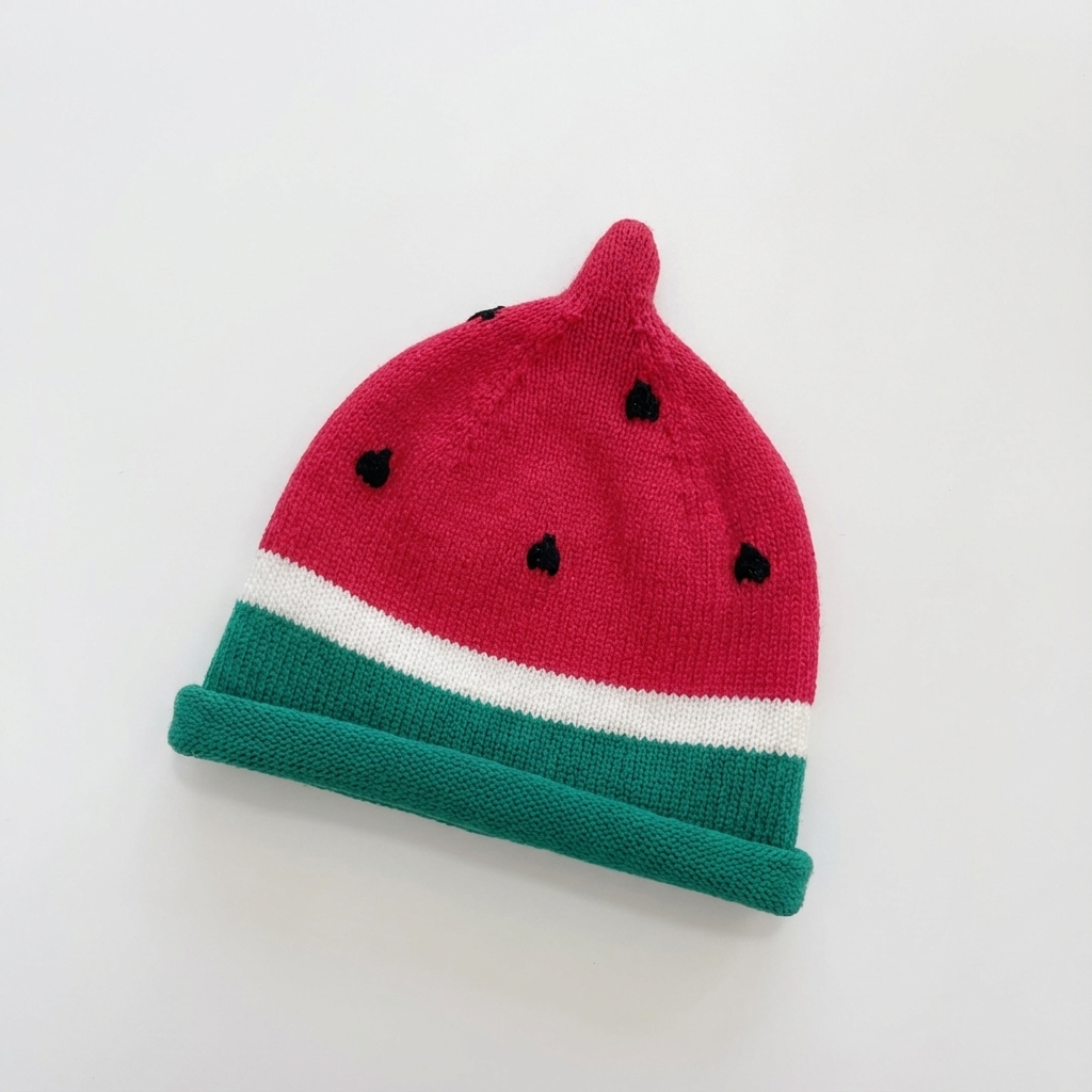 כובע סרוג אבטיח