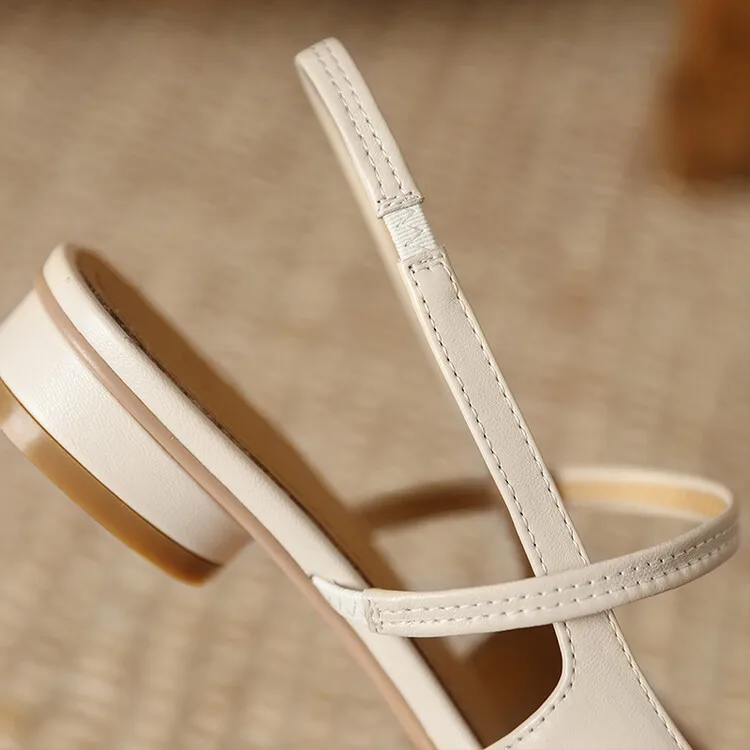 סנדל אלגנטי שמנת