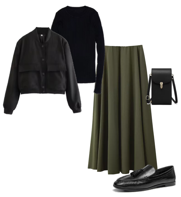 שחור ירוק זית - קלאסי